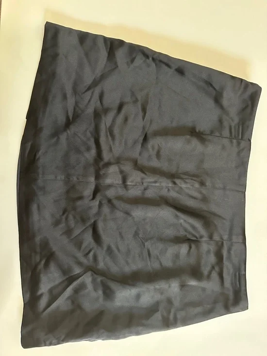 wild fable Black Satin-Look Mini Skirt with Slit - Picture 3 of 3